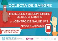 Concretaran nueva campaña de donación de sangre en el CAPS Nº 3 de Río Gallegos