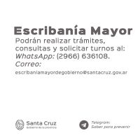 Informan líneas de contacto de la Escribanía Mayor de Gobierno