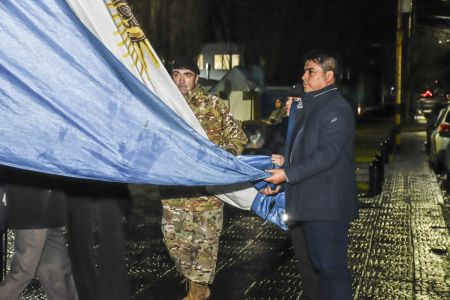 Claudio Vidal participó del izamiento homenaje al General San Martín