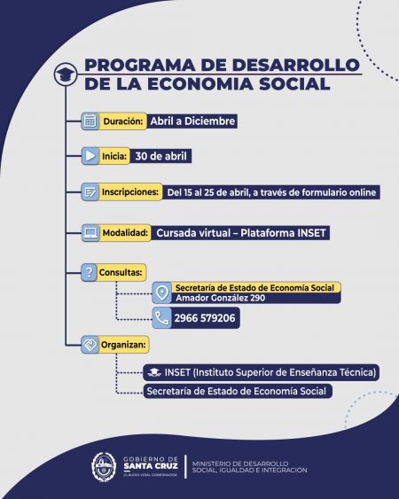 Abrieron las inscripciones al Programa de Desarrollo Emprendedor de la Economía Social