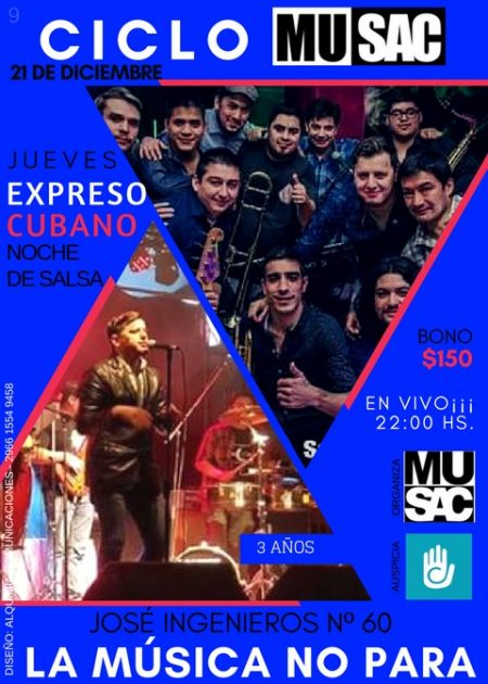 “Expreso Cubano” traerá el ritmo salsero al CICLO MUSAC