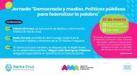 AMA Santa Cruz convoca a la Jornada “Democracia y Medios - Políticas Públicas para federalizar la palabra”