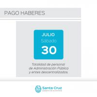 Pago de haberes a empleados y empleadas de la Administración Pública