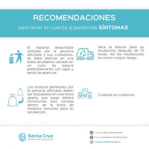 ¿Qué hacer con los residuos si se presentan síntomas del coronavirus?