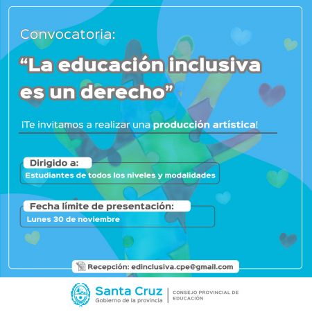 Educación convoca a participar de “La Educación Inclusiva es un derecho”