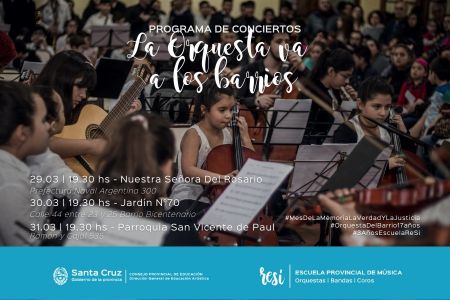 La Escuela Provincial de Música Re Si presenta el Ciclo de Conciertos &quot;La Orquesta va los Barrios&quot;