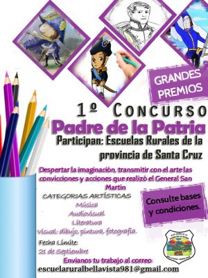 Convocan a las Escuelas Rurales a participar del 1° Concurso Padre de la Patria