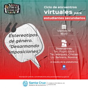 Semana del Estudiante: Estereotipos de género, ESI, filosofía y vocación hoy en conversatorios