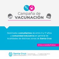 Avanzan las jornadas vacunación en distintas escuelas de la provincia