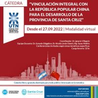 Santa Cruz convoca a participar de la cátedra &quot;Vinculación integral con la República Popular China&quot;