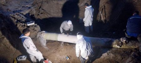 Trabajos nocturnos de los operarios de SPSE.