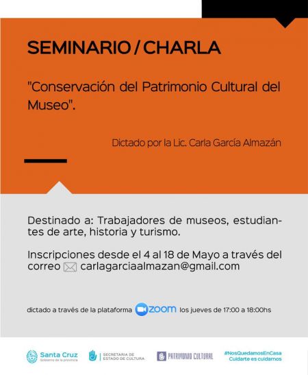 El próximo lunes comenzarán las inscripciones para la  capacitación “Conservación del Patrimonio Cultural del Museo”