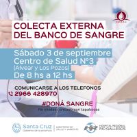 Realizarán una nueva colecta externa de sangre en Río Gallegos