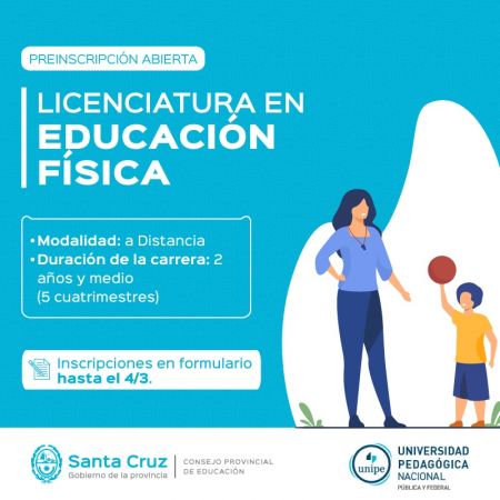 Se encuentra abierta la preinscripción a la Licenciatura de Educación Física