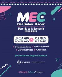 Emprendedores: Fin de semana con el Mercado de Economía Comunitaria en Río Gallegos