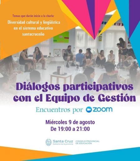 Invitan al 9° Encuentro Virtual “Diálogos Participativos con el equipo de Gestión”