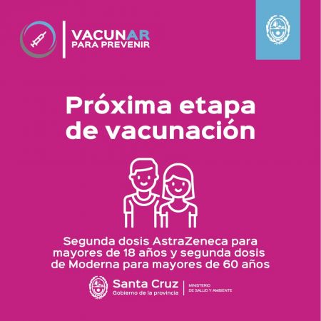 Vacunar para prevenir: Habilitan turnos para segundas dosis de Astrazeneca y Moderna