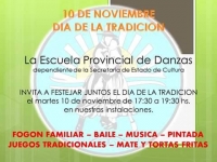 La Escuela Provincial de Danzas celebrará el día de la tradición con un gran fogón familiar