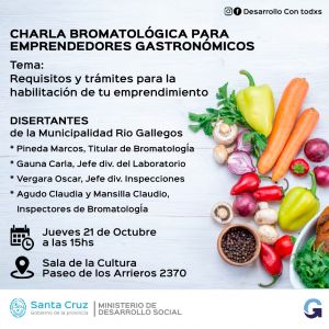 Capacitarán en bromatología a emprendedorxs