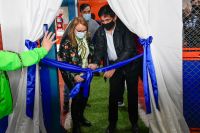 La Gobernadora participó de la inauguración del Complejo Deportivo de la Asociación Obrera Minera Argentina