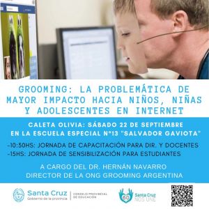 Educación brindará charlas sobre Grooming para docentes y estudiantes de Zona Norte