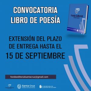 Se extiende el plazo para la primera convocatoria del Fondo Editorial Santacruceño