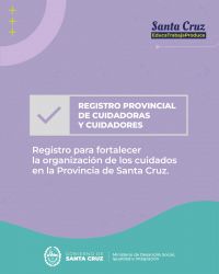 Continúa la actualización del Registro Provincial de Cuidadores Domiciliarios