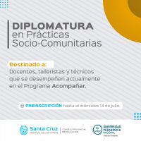 Se abrieron las preinscripciones con la Diplomatura en Prácticas Socio-comunitarias