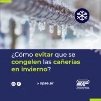 SPSE aconseja proteger las conexiones de agua ante las bajas temperaturas