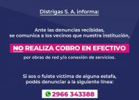 Distrigas S.A. habilitó un número de Whatsapp para efectivizar denuncias por estafas