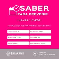 Saber Para Prevenir | Informe Epidemiológico | Jueves 11 noviembre