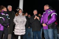 Alicia inauguró la importante obra de luminaria en Piedra Buena