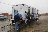 El tráiler de salud presente en Las Heras