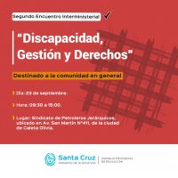 Invitan a participar del Segundo Encuentro Interministerial “Discapacidad, Gestión y Derechos”