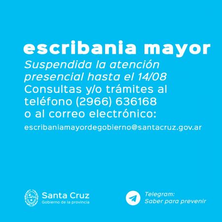 Comunicado de la Escribanía Mayor de Gobierno