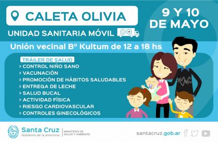 Los móviles de salud llegan a Caleta Olivia