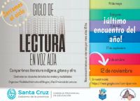 Invitan a participar del 7° y último encuentro del Ciclo de Lectura en Voz Alta