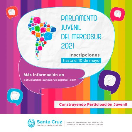 El Parlamento Juvenil del MERCOSUR abrió sus inscripciones para el 2021