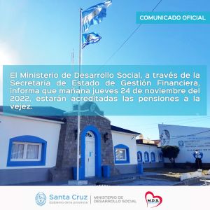Comunicado de Pago de Pensiones a la Vejez