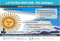 Concretarán #LaPatriaNosUne en el Polivalente de Arte de Río Gallegos