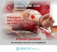 Realizaran una nueva colecta externa de sangre en Río Gallegos