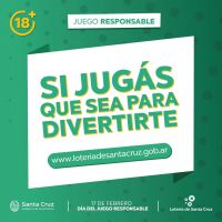 &quot;Ser responsable es parte del juego&quot;, la campaña de concientización de Lotería de Santa Cruz