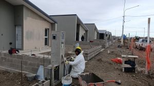 Obra de las 56 viviendas en el San Benito en la recta final.