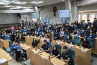 Estudiantes del Salesiano en la Legislatura Provincial. 