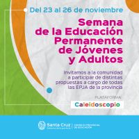 Invitan a participar de distintas actividades en la Semana de la Educación Permanente de Jóvenes y Adultos