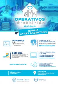 #OperativoInterministerial en el Barrio Ayres Argentinos de Río Gallegos
