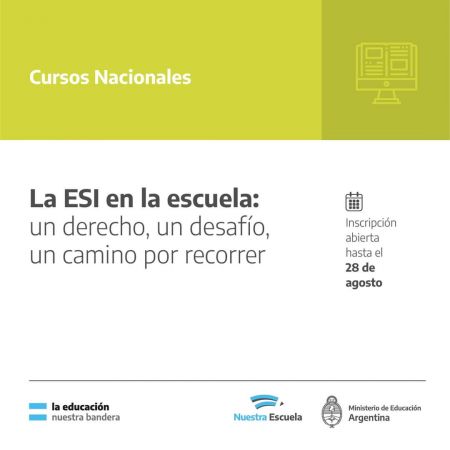 Se encuentran abiertas las inscripciones a cursos virtuales de Educación Sexual Integral