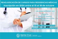 Residencias Médicas: Comienza la etapa de readjudicación de cargos