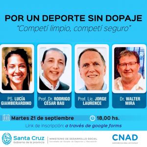 Se dictará seminario para prevenir y luchar contra el dopaje en el deporte