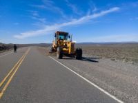 Continúan las labores en la Ruta Nacional Nº 40 en el tramo Perito Moreno – Bajo Caracoles